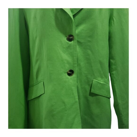 CT1809 Astr The Label Green Linen Lined Blazer L - Picture 3 of 5